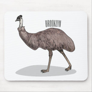 Emu Vogel Cartoon Mousepad
