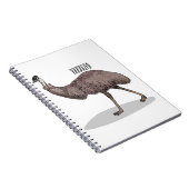 Emu Vogel Cartoon Notizblock (Rechte Seite)