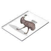 Emu Vogel Cartoon Notizblock (Linke Seite)