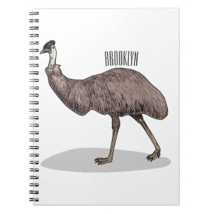 Emu Vogel Cartoon Notizblock