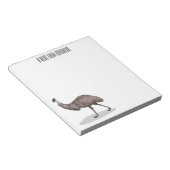 Emu Vogel Cartoon Notizblock (angewinkelt)