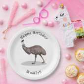 Emu Vogel Cartoon Pappteller (Party)