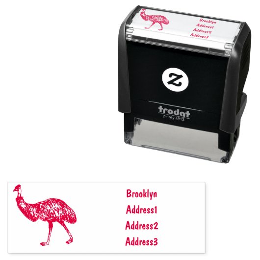 Emu Vogel Cartoon Permastempel (Beispiel)