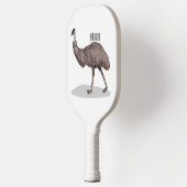 Emu Vogel Cartoon Pickleball Schläger (Links)
