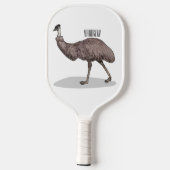 Emu Vogel Cartoon Pickleball Schläger (Rückseite)