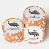 Emu Vogel Cartoon Pokerchips (Stapel)