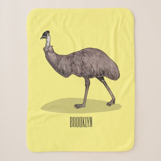 Emu Vogel Cartoon Sherpadecke (Vorderseite)
