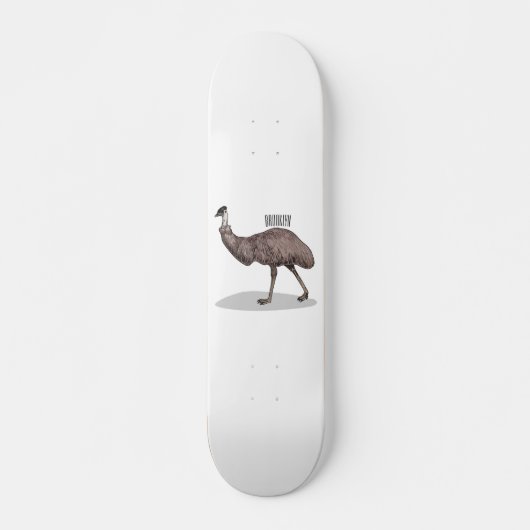 Emu Vogel Cartoon Skateboard (Vorne)