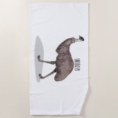 Emu Vogel Cartoon Strandtuch (Vorderseite)