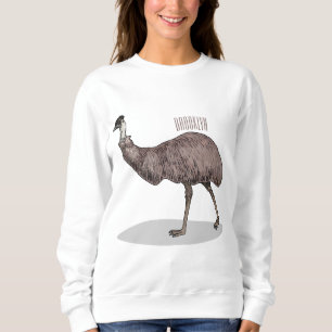 Emu Vogel Cartoon Sweatshirt