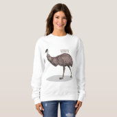 Emu Vogel Cartoon Sweatshirt (Vorne ganz)