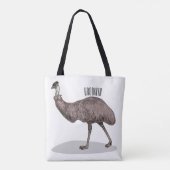 Emu Vogel Cartoon Tasche (Rückseite)