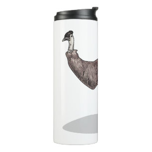 Emu Vogel Cartoon Thermosbecher
