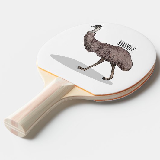 Emu Vogel Cartoon Tischtennis Schläger (Vorderseite)