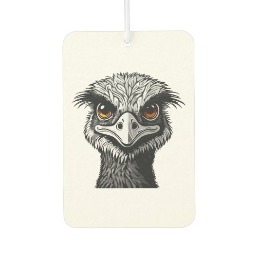 Emu-Vogelkopf Autolufterfrischer (Vorderseite)