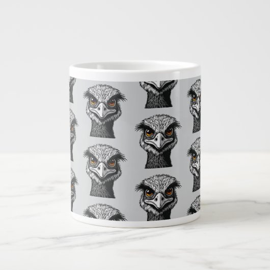 Emu-Vogelkopf Jumbo-Tasse (Vorderseite)