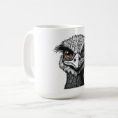 Emu-Vogelkopf Kaffeetasse (Vorderseite Links)