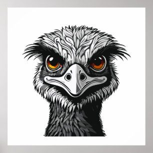 Emu-Vogelkopf Poster