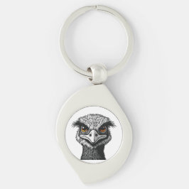 Emu-Vogelkopf Schlüsselanhänger