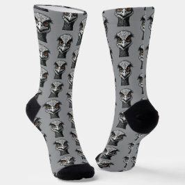 Emu-Vogelkopf Socken