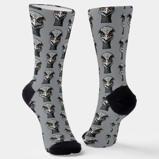 Emu-Vogelkopf Socken (Gewinkelt)