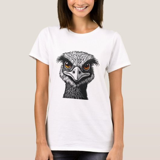 Emu-Vogelkopf T-Shirt (Vorderseite)