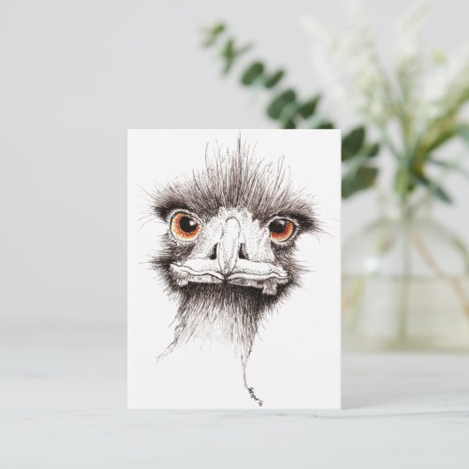 Emu von Inkspot Postkarte (Stehend Vorderseite)
