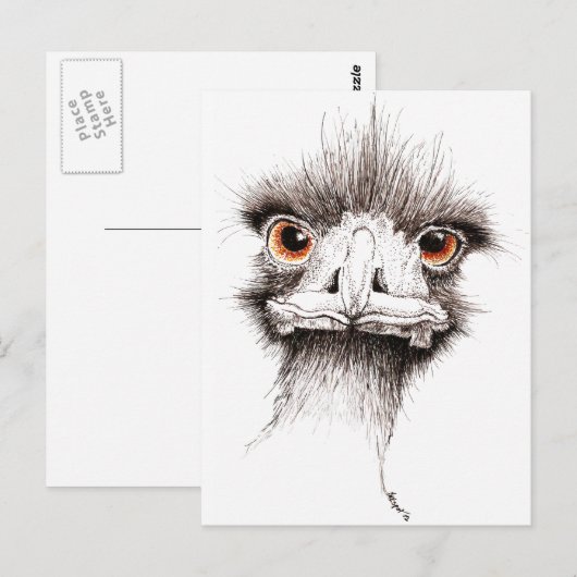 Emu von Inkspot Postkarte (Vorne/Hinten)