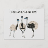 Emus Bird liebt benutzerdefinierte Meldung Postkarte (Vorderseite)