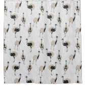 Emus Bird Lovers Gemustert Duschvorhang (Vorderseite)