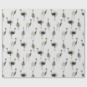 Emus Bird Lovers Gemustert Geschenkpapier (Flach)