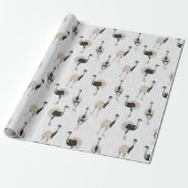 Emus Bird Lovers Gemustert Geschenkpapier (Ungerollt)