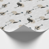 Emus Bird Lovers Gemustert Geschenkpapier (Ecke)