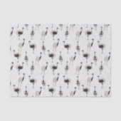 Emus Bird Lovers Gemustert Seidenpapier (Vorderseite)