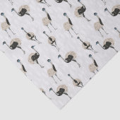 Emus Bird Lovers Gemustert Seidenpapier (Ausschnitt)