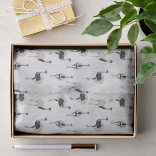 Emus Bird Lovers Gemustert Seidenpapier (Geschenk)