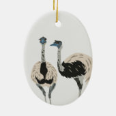 Emus Bird Lovers Personalisiert Keramik Ornament (Hinten)
