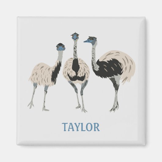 Emus Bird Lovers Personalisiert Magnet (Vorne)