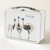 Emus Bird Lovers Personalisiert Metall Brotdose (Vorderseite)