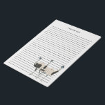 Emus Bird Lovers Personalisiert Notizblock<br><div class="desc">Überraschen Sie Ihren Lieblingsvogelliebhaber mit personalisiertem Emupapier. Dieses Notizblock verfügt über realistische Stilabbildungen von drei Emus und ist bereit,  mit einem Namen oder einer benutzerdefinierten Nachricht an der Spitze personalisiert zu werden. Das Pad hat Richtlinien für das Schreiben von Notizen oder das Erstellen von Listen festgelegt</div>