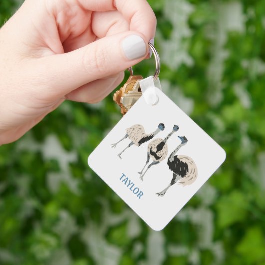 Emus Bird Lovers Personalisiert Schlüsselanhänger (Hand)