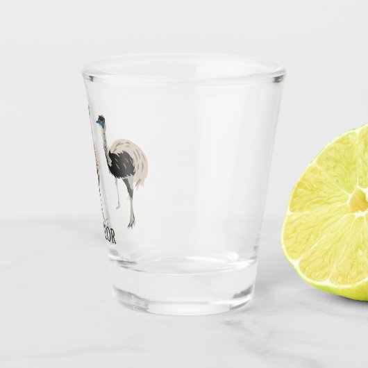 Emus Bird Lovers Personalisiert Schnapsglas (Rechts)