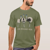 Emus Bird Lovers Personalisiert T-Shirt (Vorderseite)