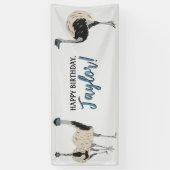 Emus Bird Lovers Personalisiertes Party Banner (Vertikal)