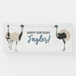Emus Bird Lovers Personalisiertes Party Banner
