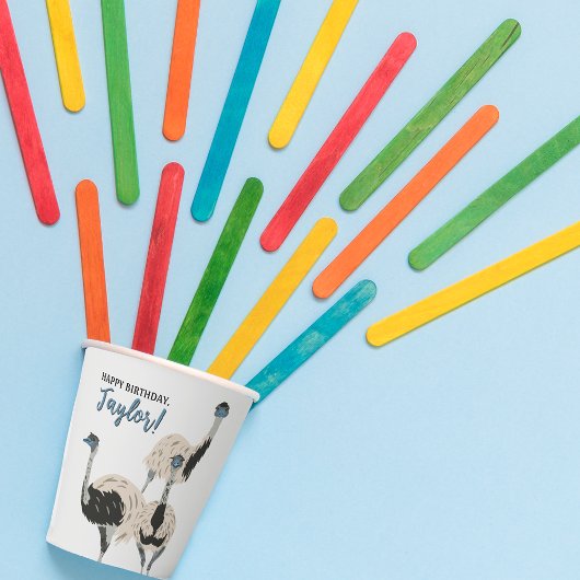 Emus Bird Lovers Personalisiertes Party Pappbecher