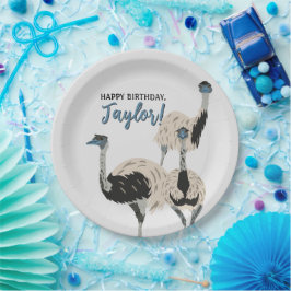 Emus Bird Lovers Personalisiertes Party Pappteller
