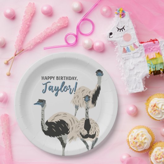 Emus Bird Lovers Personalisiertes Party Pappteller (Party)