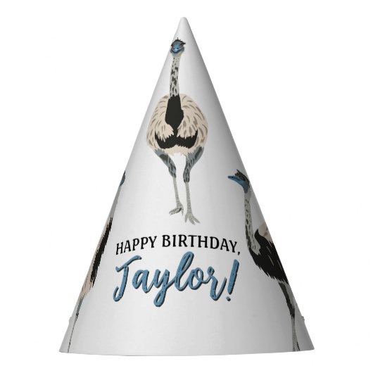 Emus Bird Lovers Personalisiertes Party Partyhütchen (Vorderseite)