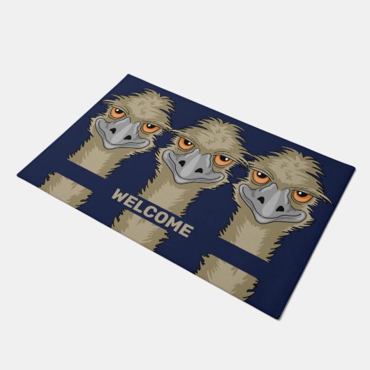 Emus Welcome Fußmatte (Schrägansicht)